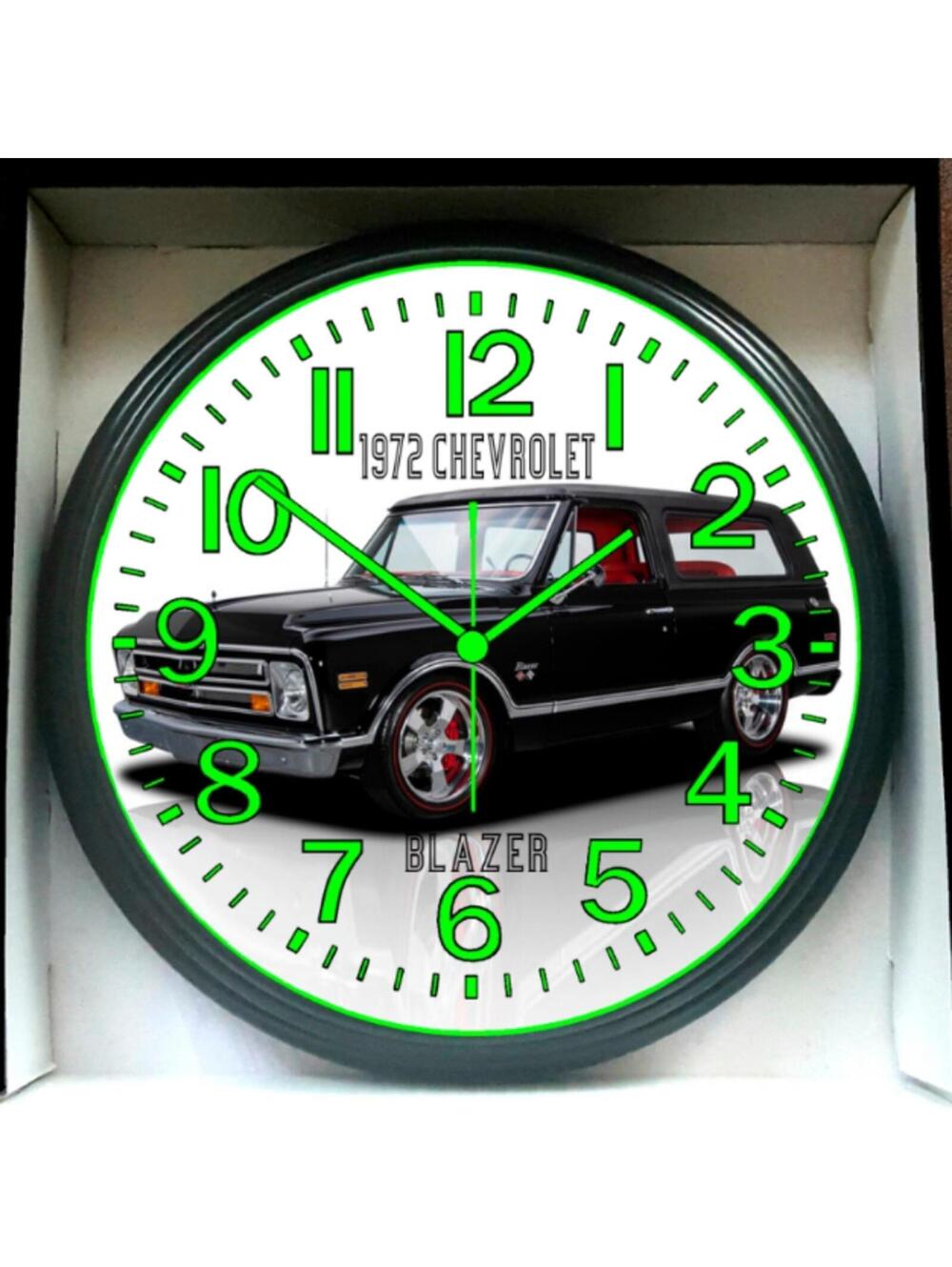 1972 Chevy Chevrolet K5 Blazer Glow In The Dark Wall Clock New!